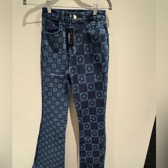 Jaded London Denim - NWT- Jaded London Retro Print Flare Jeans W24